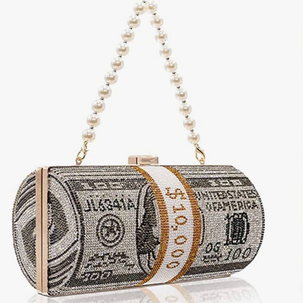 🔥 Women Stack of Cash Evening Bag Women Stack of Cash Evening Bag  Rhinestone
